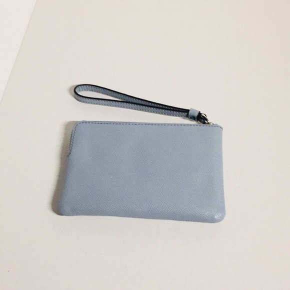 New Coach pale blue luxury Wristlet wallet - Picture 3 of 6
